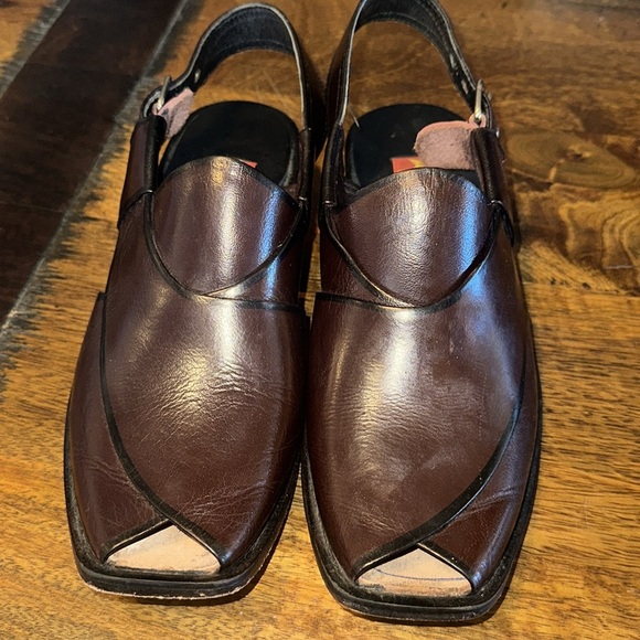 Brite Executive leather open toe shoes size 8 EUC - Picture 2 of 6